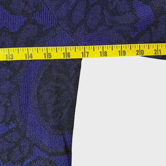 Chico's Floral Button-Front V-Neck Cardigan Metallic Purple Women's Size 0 - Picture 10 of 11